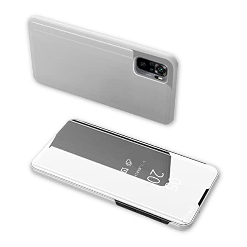 Wigento Für Xiaomi Redmi Note 10 Pro Clear View Spiegel Mirror Smart Cover Silber Schutzhülle Cover Etui Tasche Hülle Neu Case Wake UP Funktion Wigento Für Xiaomi Redmi Note 10 Pro Clear View Spiegel Mirror Smart Cover Silber Schutzhülle Cover Etui Tasche Hülle Neu Case Wake UP Funktion von Wigento