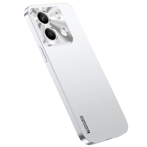 Wigento Für Xiaomi Redmi Note 13 Feinmattes Metall Design Handy Hülle Cover Case Zubehör Silber von Wigento