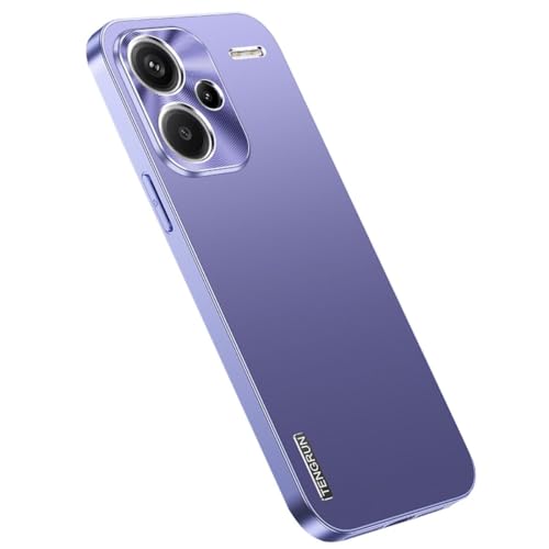 Wigento Für Xiaomi Redmi Note 13 Pro Plus Feinmattes Metall Design Handy Hülle Cover Case Zubehör Lila von Wigento