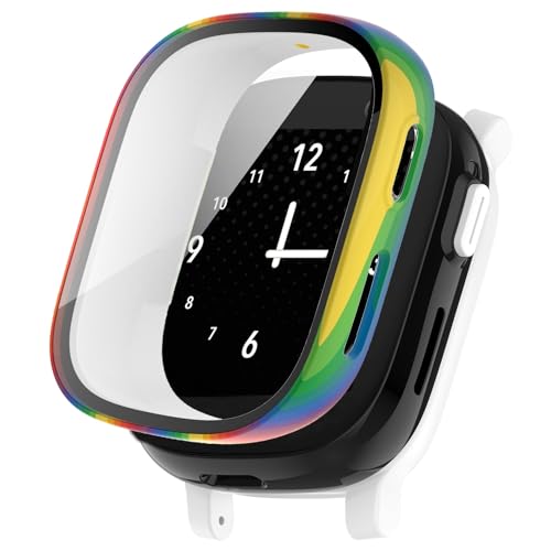 Wigento Für Xplora X6 Play / X6 Children Kunststoff Smart Watch Hülle + H9 Schutzglas Cover Bunt von Wigento