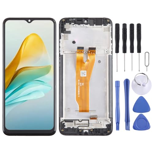 Wigento Für ZTE Blade A53 Display Full OLED LCD mit Rahmen Einheit Touch Ersatzteil Reparatur Schwarz von Wigento