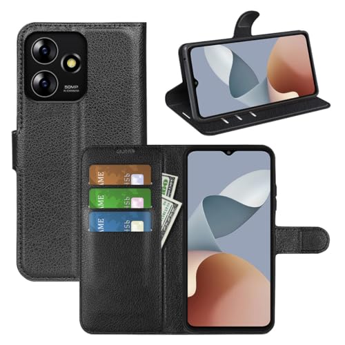 Wigento Für ZTE Blade A73 4G / V50s / Axon 50 Lite Handy Tasche Wallet Premium Schutz Hülle Case Cover Etuis Neu Zubehör Schwarz Wigento Für ZTE Blade A73 4G / V50s / Axon 50 Lite Handy Tasche Wallet Premium Schutz Hülle Case Cover Etuis Neu Zubehör Schwarz von Wigento