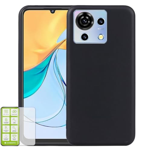 Wigento Für ZTE Blade V50 Vita Silikon TPU Case Schwarz 0,26 H9 Glas Handy Hülle Schutz Wigento Für ZTE Blade V50 Vita Silikon TPU Case Schwarz 0,26 H9 Glas Handy Hülle Schutz von Wigento
