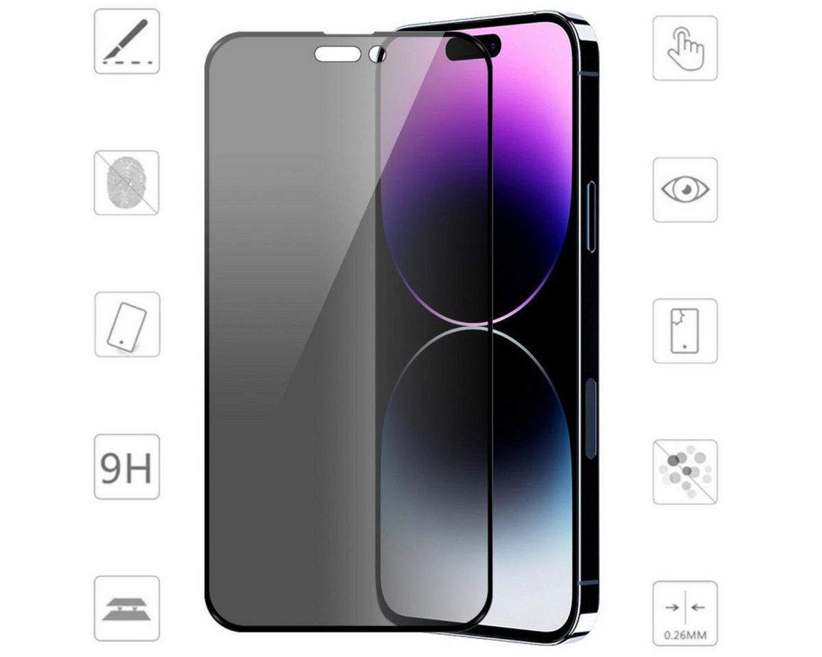 Wigento Handyhülle AUSWAHL Für Apple iPhone 15 Pro Schutz Zubehör Handy Hülle H9 Glas von Wigento