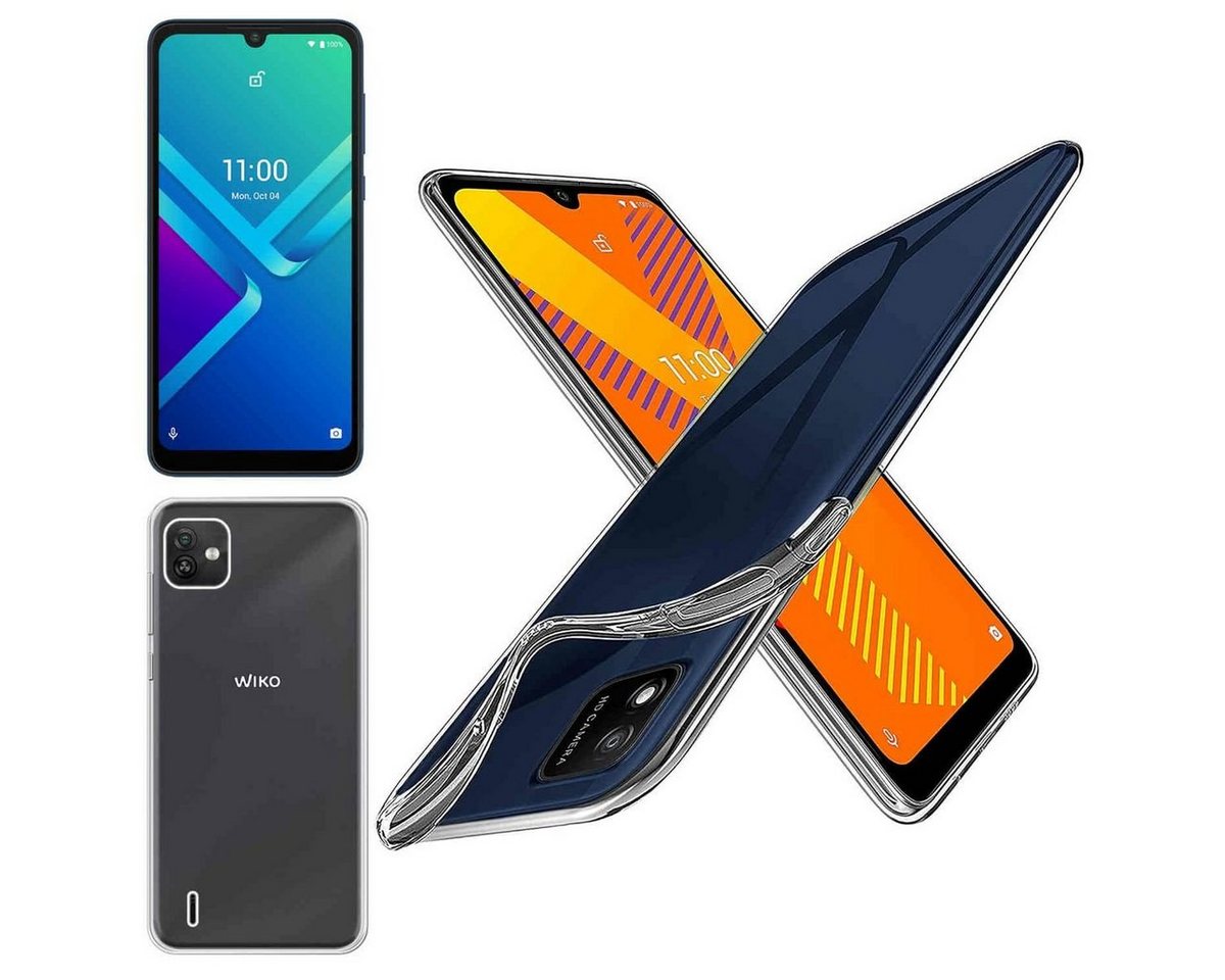 Wigento Handyhülle AUSWAHL Für Wiko Y62 Silikon Case TPU Transparent und oder 0,26 H9 Glas Handy Tasche Hülle Schutz Cover von Wigento