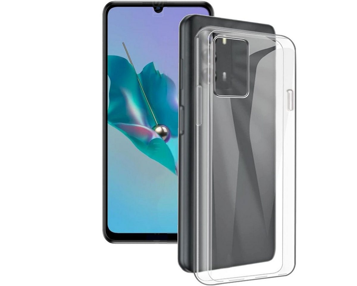 Wigento Handyhülle AUSWAHL Für ZTE Blade V40 Vita Silikon Case TPU Transparent und oder 0,26 H9 Glas Handy Tasche Hülle Schutz Cover von Wigento