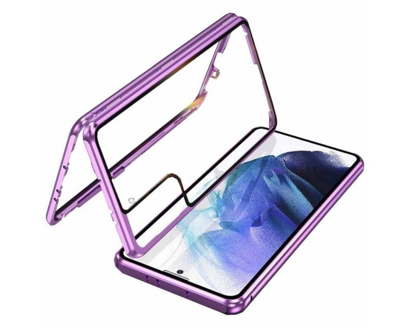 Wigento Handyhülle Beidseitiger 360 Grad Magnet / Glas Case Bumper für Samsung Galaxy S22 Plus Handy Tasche Case Hülle Cover New Style von Wigento