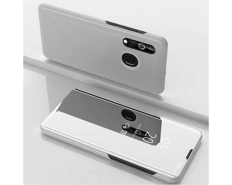 Wigento Handyhülle Clear View Spiegel Mirror Smartcover für Samsung Galaxy A20S A207F Schutzhülle Cover Etui Tasche Hülle Neu Case von Wigento
