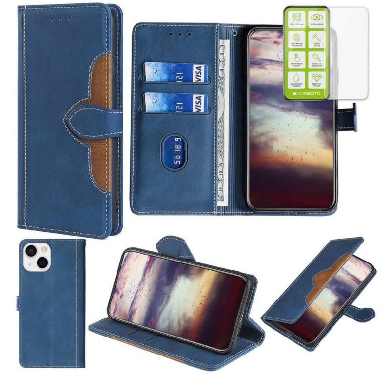 Wigento Handyhülle Für Apple iPhone 13 Mini Design Handy Tasche Wallet Premium Schutz Hülle Case Cover Etuis Neu Zubehör von Wigento