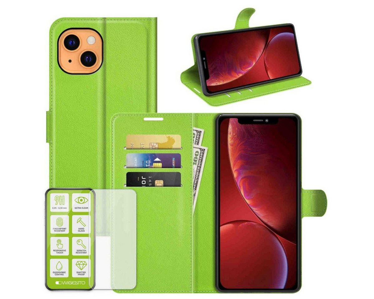 Wigento Handyhülle Für Apple iPhone 13 Mini Handy Tasche Wallet Premium Schutz Hülle Case Cover Etuis Neu Zubehör von Wigento