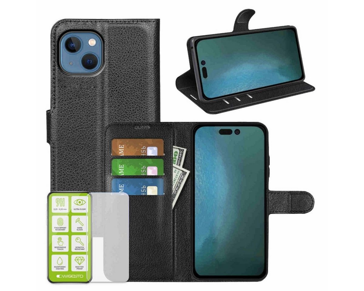 Wigento Handyhülle Für Apple iPhone 14 Plus Handy Tasche Wallet Premium Schutz Hülle Case Cover Etuis Neu Zubehör von Wigento