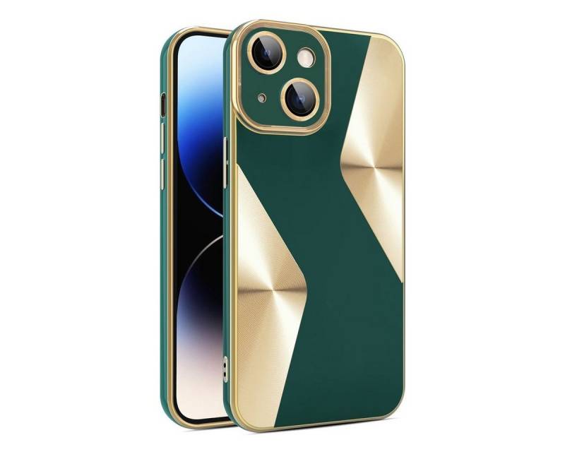 Wigento Handyhülle Für Apple iPhone 15 Electroplating Silikon TPU Handy Hülle Schutz Case von Wigento