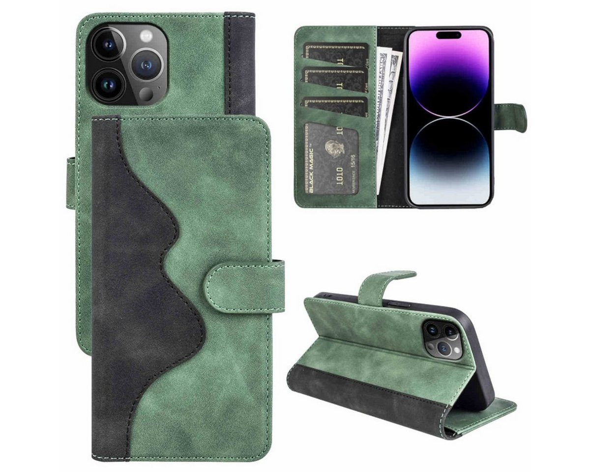Wigento Handyhülle Für Apple iPhone 15 Pro Design Handy Tasche Wallet Premium Schutzhülle Wigento Handyhülle Für Apple iPhone 15 Pro Design Handy Tasche Wallet Premium Schutzhülle von Wigento