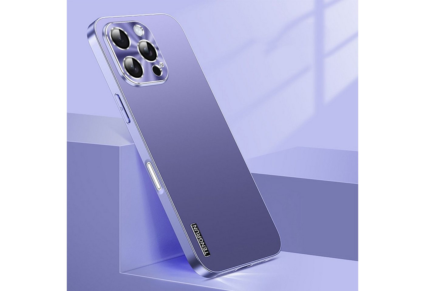 Wigento Handyhülle Für Apple iPhone 16 Pro Feinmattes Metall Optik Design Hülle Case Lila, Mikro-frostige Metallic-Lackierung, stilvolles Design Wigento Handyhülle Für Apple iPhone 16 Pro Feinmattes Metall Optik Design Hülle Case Lila, Mikro-frostige Metallic-Lackierung, stilvolles Design von Wigento
