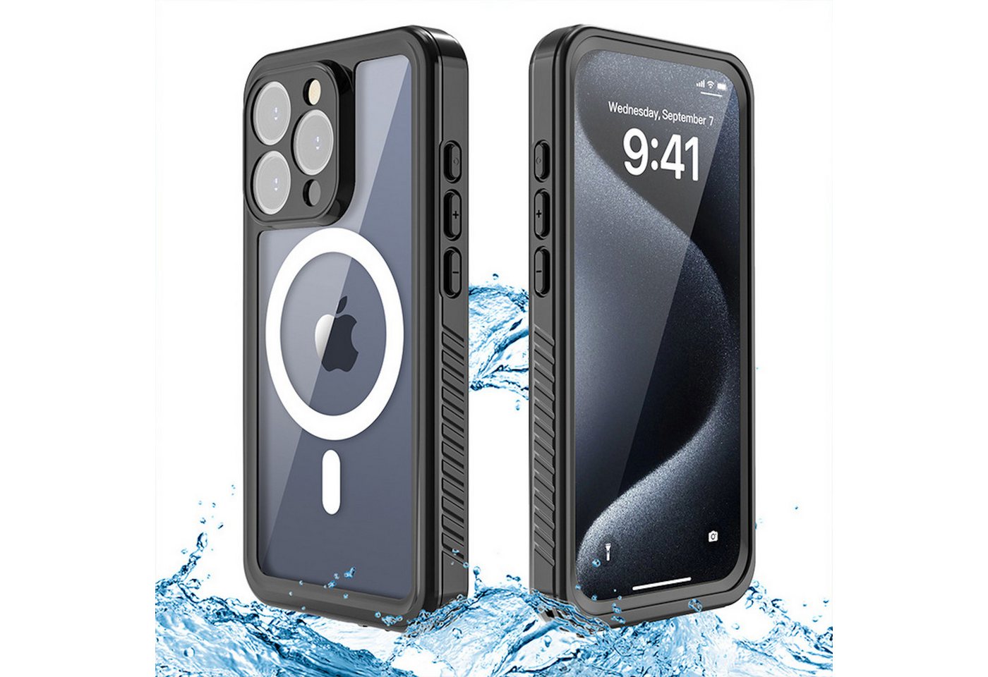 Wigento Handyhülle Für Apple iPhone 16 Pro Max MagSafe Full Body Wasserdichte Hülle Case, Wasserdichte Magsafe Schutzhülle mit integriertem Displayschutz Wigento Handyhülle Für Apple iPhone 16 Pro Max MagSafe Full Body Wasserdichte Hülle Case, Wasserdichte Magsafe Schutzhülle mit integriertem Displayschutz von Wigento