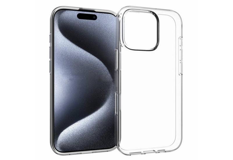 Wigento Handyhülle Für Apple iPhone 16 Pro Max Silikon TPU Schutz Hülle Cover Transparent, Silikon Soft TPU Handy Schutz Hülle von Wigento
