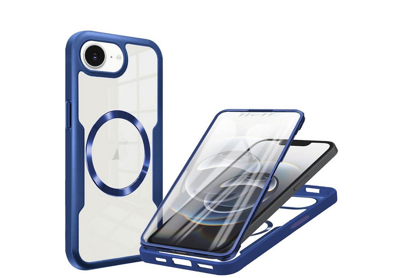 Wigento Handyhülle Für Apple iPhone 16e Full Body 360 Grad Acrylic Hybrid TPU Hülle Blau, 360 Grad Schutz, stoßdämpfend, robust Wigento Handyhülle Für Apple iPhone 16e Full Body 360 Grad Acrylic Hybrid TPU Hülle Blau, 360 Grad Schutz, stoßdämpfend, robust von Wigento