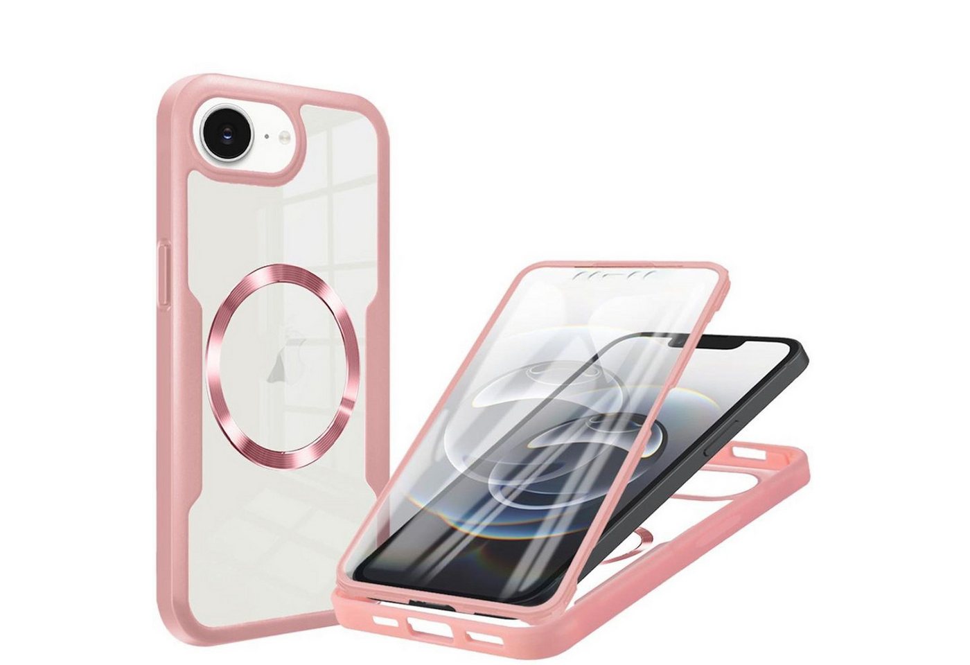 Wigento Handyhülle Für Apple iPhone 16e Full Body 360 Grad Acrylic Hybrid TPU Hülle Rosa, 360 Grad Schutz, stoßdämpfend, robust Wigento Handyhülle Für Apple iPhone 16e Full Body 360 Grad Acrylic Hybrid TPU Hülle Rosa, 360 Grad Schutz, stoßdämpfend, robust von Wigento
