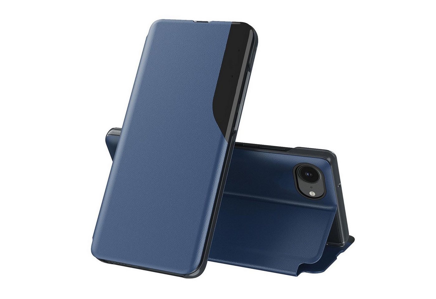 Wigento Handyhülle Für Apple iPhone 16e Magnetische Flip Hülle Side Window View Case Blau, Flip Case mit Sichtfenster und Standfunktion Wigento Handyhülle Für Apple iPhone 16e Magnetische Flip Hülle Side Window View Case Blau, Flip Case mit Sichtfenster und Standfunktion von Wigento