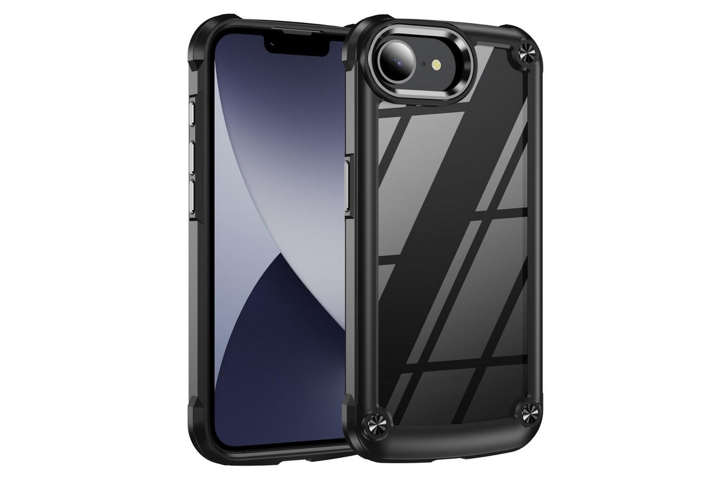 Wigento Handyhülle Für Apple iPhone 16e TPU + PC Hülle mit Linsenschutz Cover Schwarz, TPU + PC Hülle mit Linsenschutz Wigento Handyhülle Für Apple iPhone 16e TPU + PC Hülle mit Linsenschutz Cover Schwarz, TPU + PC Hülle mit Linsenschutz von Wigento