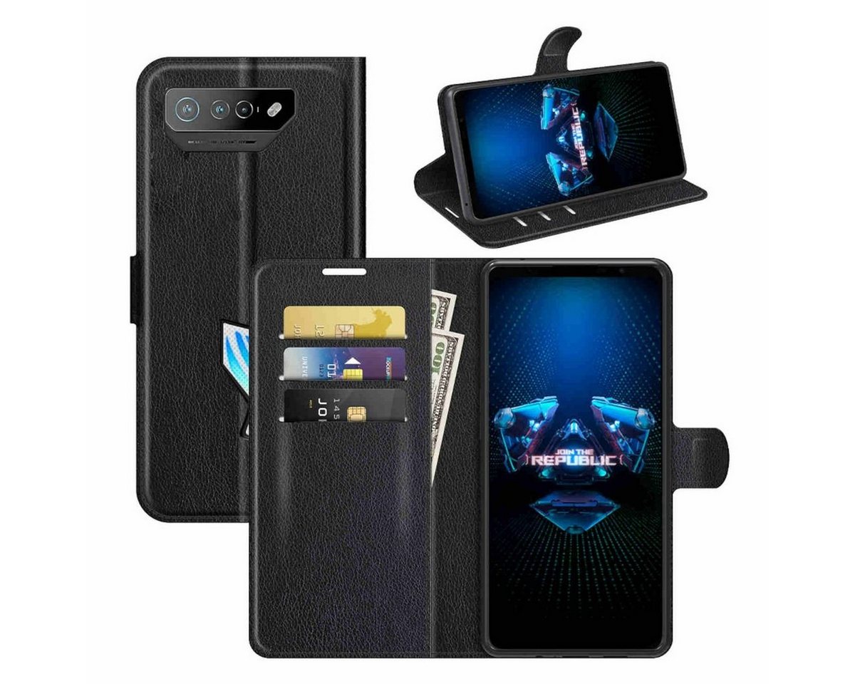 Wigento Handyhülle Für Asus ROG Phone 7 / 7 Ultimate Handy Tasche Wallet Hülle Case Etuis von Wigento