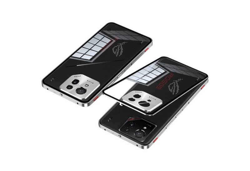 Wigento Handyhülle Für Asus ROG Phone 9 / 9 Pro Snap Metall Rahmen Mattierte Hülle Silber, Snap-Verschluss Metallrahmen-Hülle mit mattierter Rückseite von Wigento