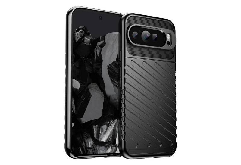 Wigento Handyhülle Für Google Pixel 9 Pro XL Schockfeste Thunderbolt TPU Hülle Cover Case von Wigento