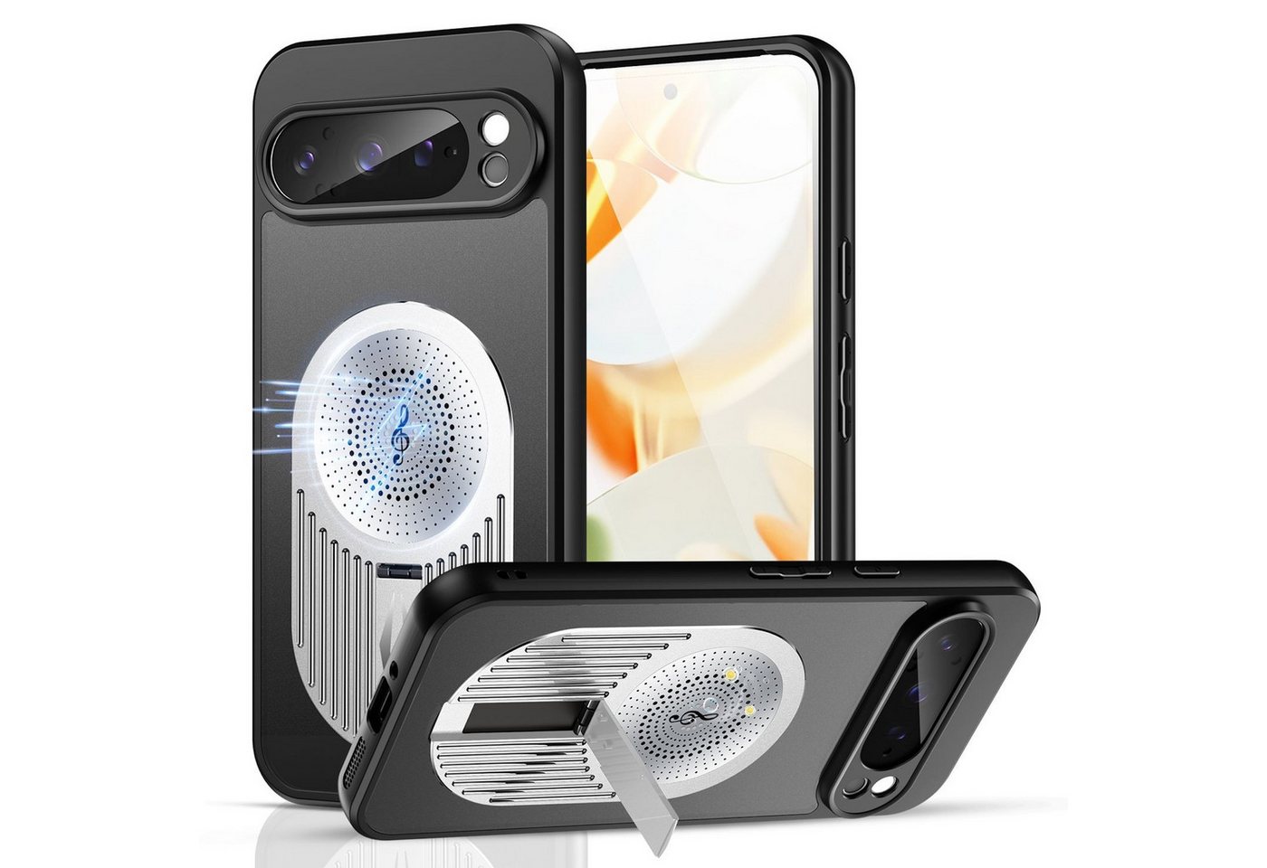 Wigento Handyhülle Für Google Pixel 9 Pro XL Hitzeableitende MagSafe Hülle Halter Silber, Aromatherapie-Hülle mit MagSafe und Kühlung Wigento Handyhülle Für Google Pixel 9 Pro XL Hitzeableitende MagSafe Hülle Halter Silber, Aromatherapie-Hülle mit MagSafe und Kühlung von Wigento