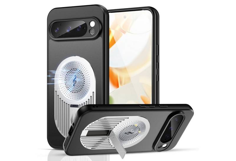 Wigento Handyhülle Für Google Pixel 9 Pro XL Hitzeableitende MagSafe Hülle Halter Silber, Aromatherapie-Hülle mit MagSafe und Kühlung von Wigento