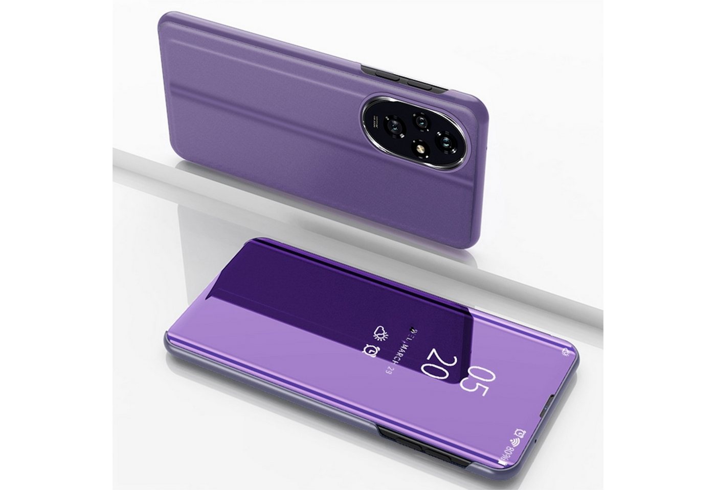 Wigento Handyhülle Für Honor 200 Pro View Spiegel Smart Wake UP Funktion Hülle Case Lila Wigento Handyhülle Für Honor 200 Pro View Spiegel Smart Wake UP Funktion Hülle Case Lila von Wigento