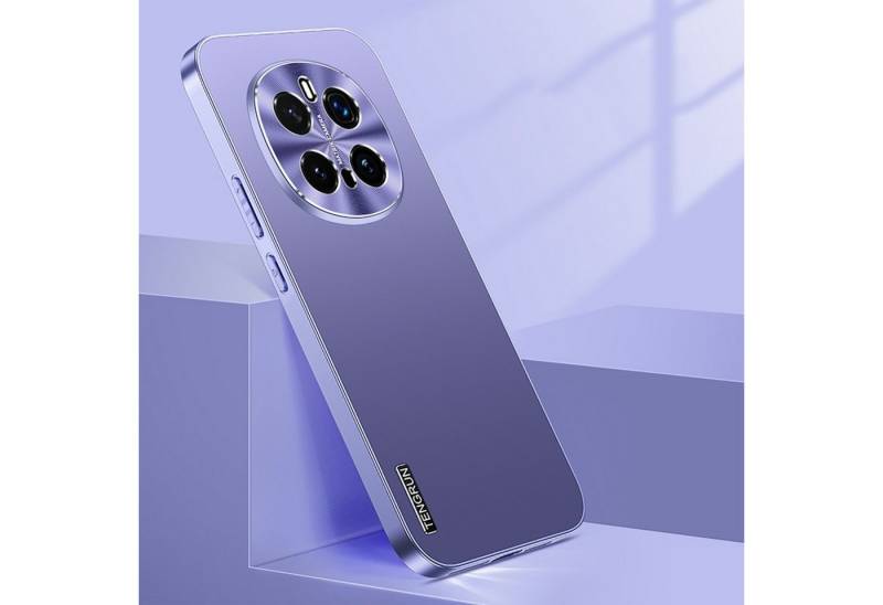 Wigento Handyhülle Für Honor Magic 7 Pro Feinmattes Metall Optik Design Handy Hülle Lila, Mikro-frostige Metallic-Lackierung, stilvolles Design von Wigento