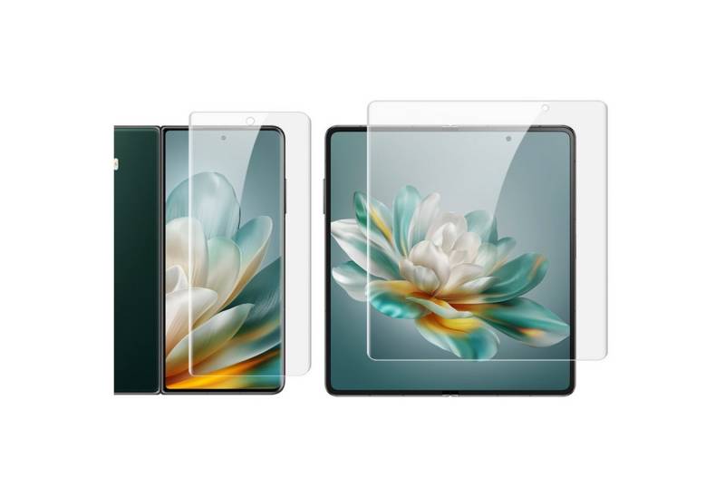 Wigento Handyhülle Für Honor Magic V3 / Vs3 imak 4th Gen Hydrogel Display Schutzfolie Set, Hydrogel Displayschutz, Haupt- und Zweitbildschirm, 4. Generation von Wigento
