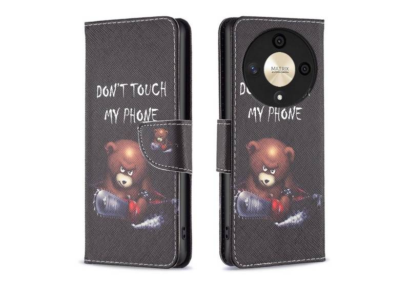 Wigento Handyhülle Für Honor X9b / Magic 6 Lite Kunst Leder Book Wallet Tasche Motiv 1 von Wigento