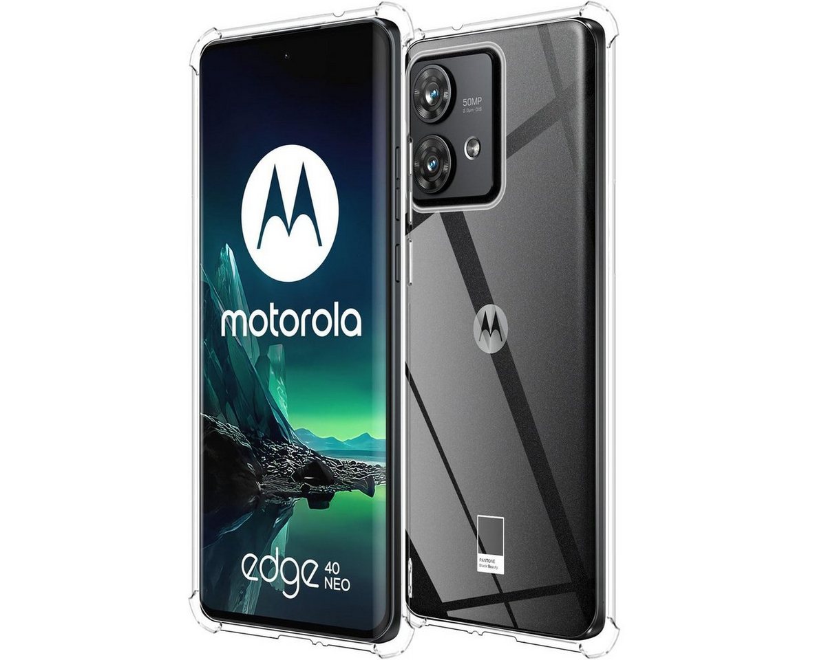 Wigento Handyhülle Für Motorola Edge 40 Neo Schock TPU Schutz Handy Hülle Transparent Wigento Handyhülle Für Motorola Edge 40 Neo Schock TPU Schutz Handy Hülle Transparent von Wigento