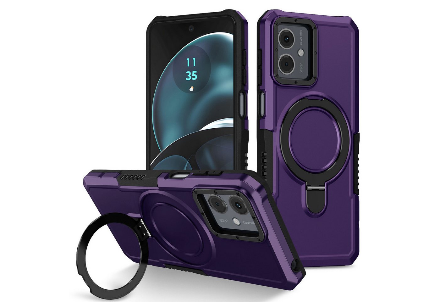 Wigento Handyhülle Für Motorola Moto G84 5G Armor Magnet Ring Cover Handy Hülle Tasche Wigento Handyhülle Für Motorola Moto G84 5G Armor Magnet Ring Cover Handy Hülle Tasche von Wigento
