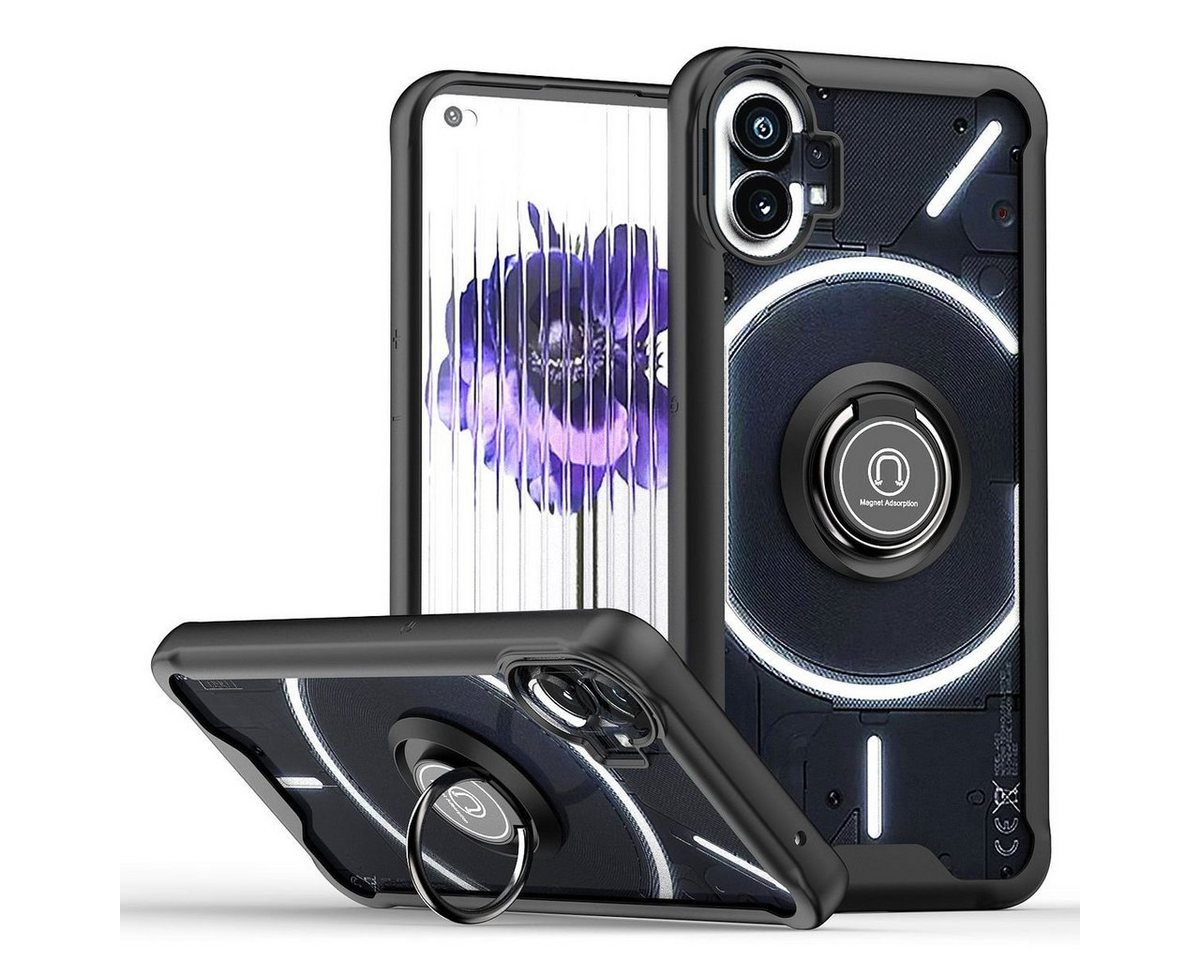 Wigento Handyhülle Für Nothing Phone 1 TPU / PC Design Ring Cover Handy Tasche Hülle Schutz Etuis Schwarz Neu Wigento Handyhülle Für Nothing Phone 1 TPU / PC Design Ring Cover Handy Tasche Hülle Schutz Etuis Schwarz Neu von Wigento