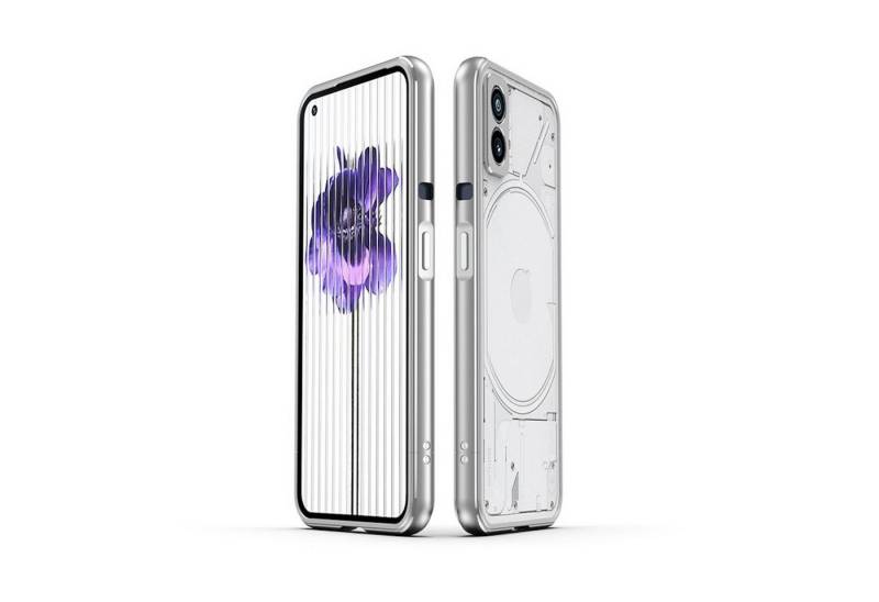 Wigento Handyhülle Für Nothing Phone 2 Aurora Series Metall Rahmen Kamera Schutz Hülle von Wigento