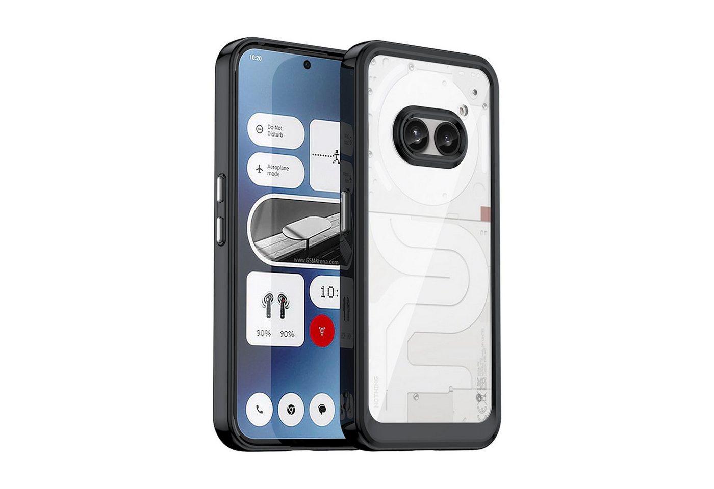 Wigento Handyhülle Für Nothing Phone 2a / Plus TPU Acryl Hybrid Schutz Hülle Case Schwarz Wigento Handyhülle Für Nothing Phone 2a / Plus TPU Acryl Hybrid Schutz Hülle Case Schwarz von Wigento