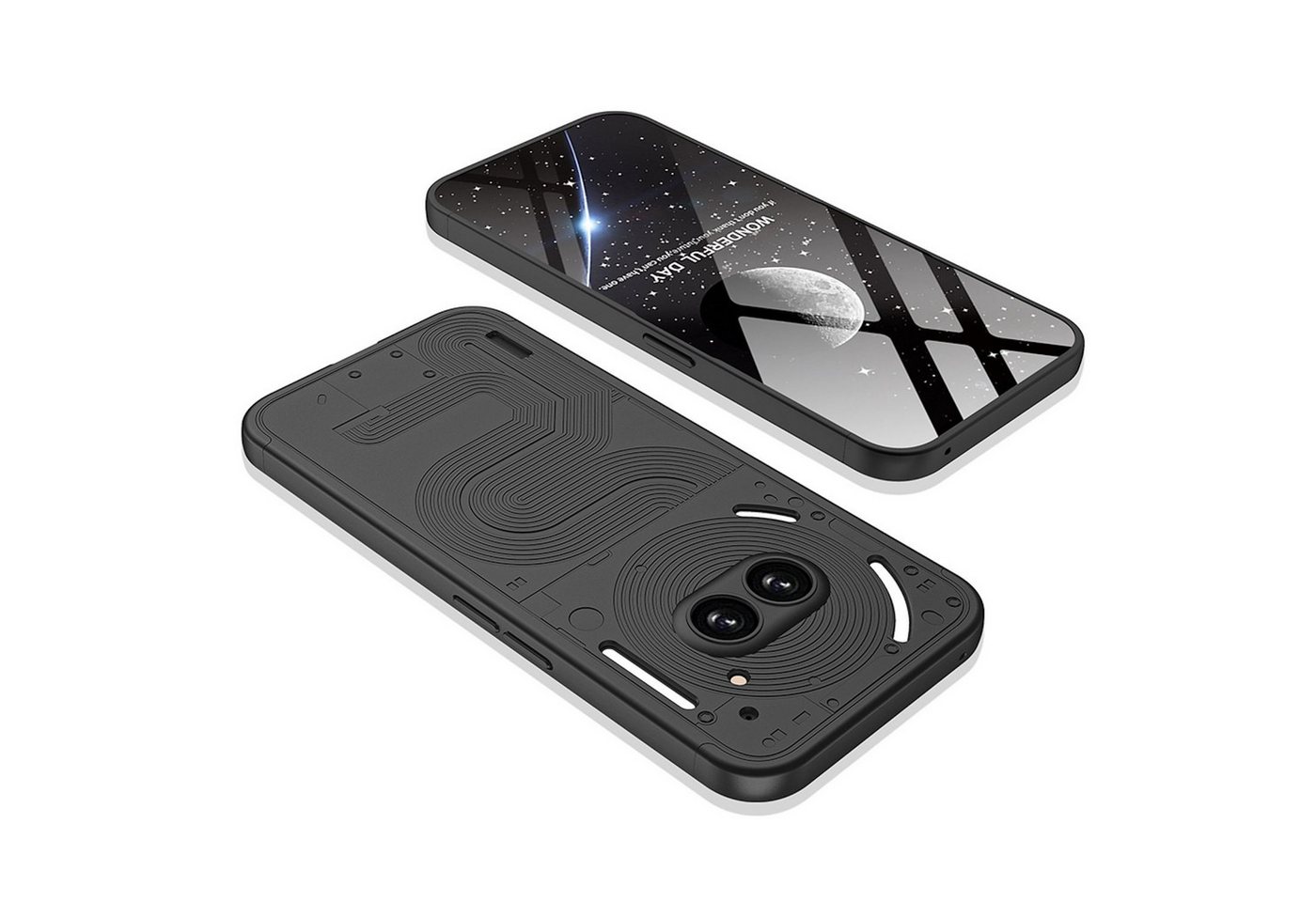 Wigento Handyhülle Für Nothing Phone 2a / Plus TPU Acryl Hybrid Schutz Hülle Case Schwarz Wigento Handyhülle Für Nothing Phone 2a / Plus TPU Acryl Hybrid Schutz Hülle Case Schwarz von Wigento