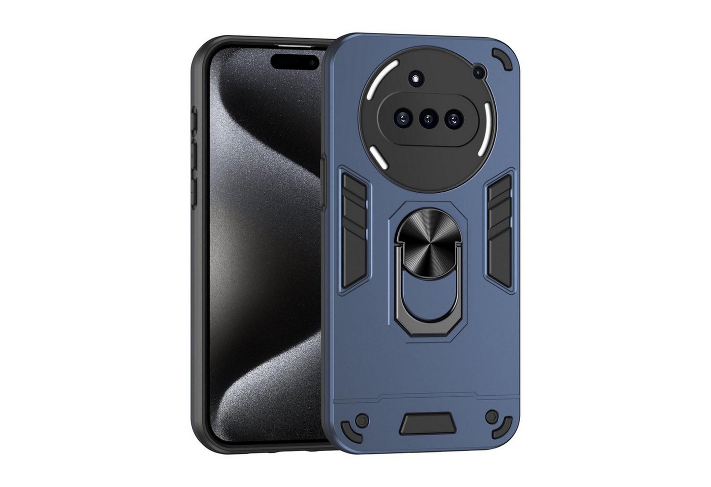 Wigento Handyhülle Für Nothing Phone 3a Armor Magnet Ring Schutz Handy Hülle Case Blau, Stoßfeste Hülle mit 360-Grad-Ringhalter Wigento Handyhülle Für Nothing Phone 3a Armor Magnet Ring Schutz Handy Hülle Case Blau, Stoßfeste Hülle mit 360-Grad-Ringhalter von Wigento