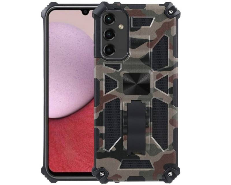 Wigento Handyhülle Für Samsung Galaxy A14 5G / 4G Camouflage Shockproof Armor Military von Wigento