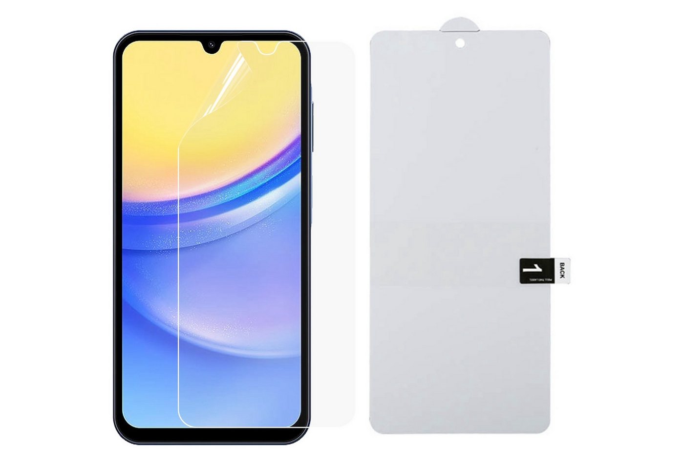 Wigento Handyhülle Für Samsung Galaxy A15 Full Screen Protector Hydrogel Schutz Folie Wigento Handyhülle Für Samsung Galaxy A15 Full Screen Protector Hydrogel Schutz Folie von Wigento