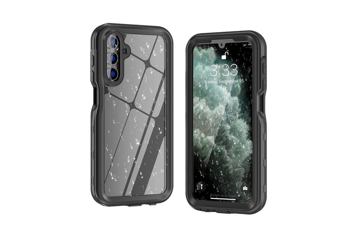 Wigento Handyhülle Für Samsung Galaxy A16 360 Grad Full Body Wasserdichte Schutz Tasche, IP68 Wasserdichte und stoßfeste Schutzhülle Wigento Handyhülle Für Samsung Galaxy A16 360 Grad Full Body Wasserdichte Schutz Tasche, IP68 Wasserdichte und stoßfeste Schutzhülle von Wigento