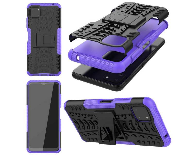 Wigento Handyhülle Für Samsung Galaxy A22 5G Hybrid Handy Tasche Outdoor Etuis Hülle Cover Case von Wigento