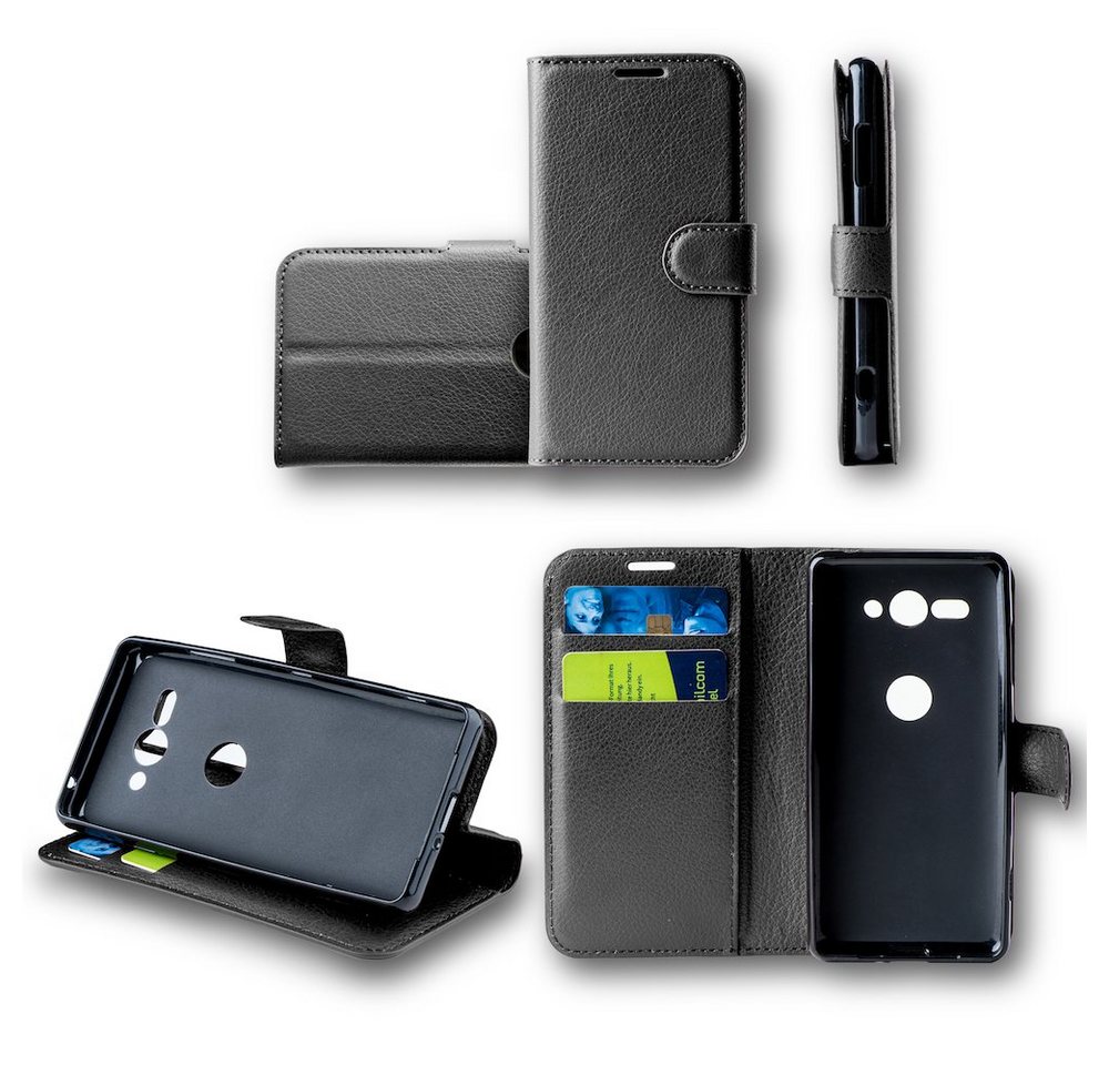 Wigento Handyhülle Für Samsung Galaxy M21 M215F Tasche Wallet Premium Schwarz Schutz Hülle Case Cover Etuis Neu Zubehör von Wigento