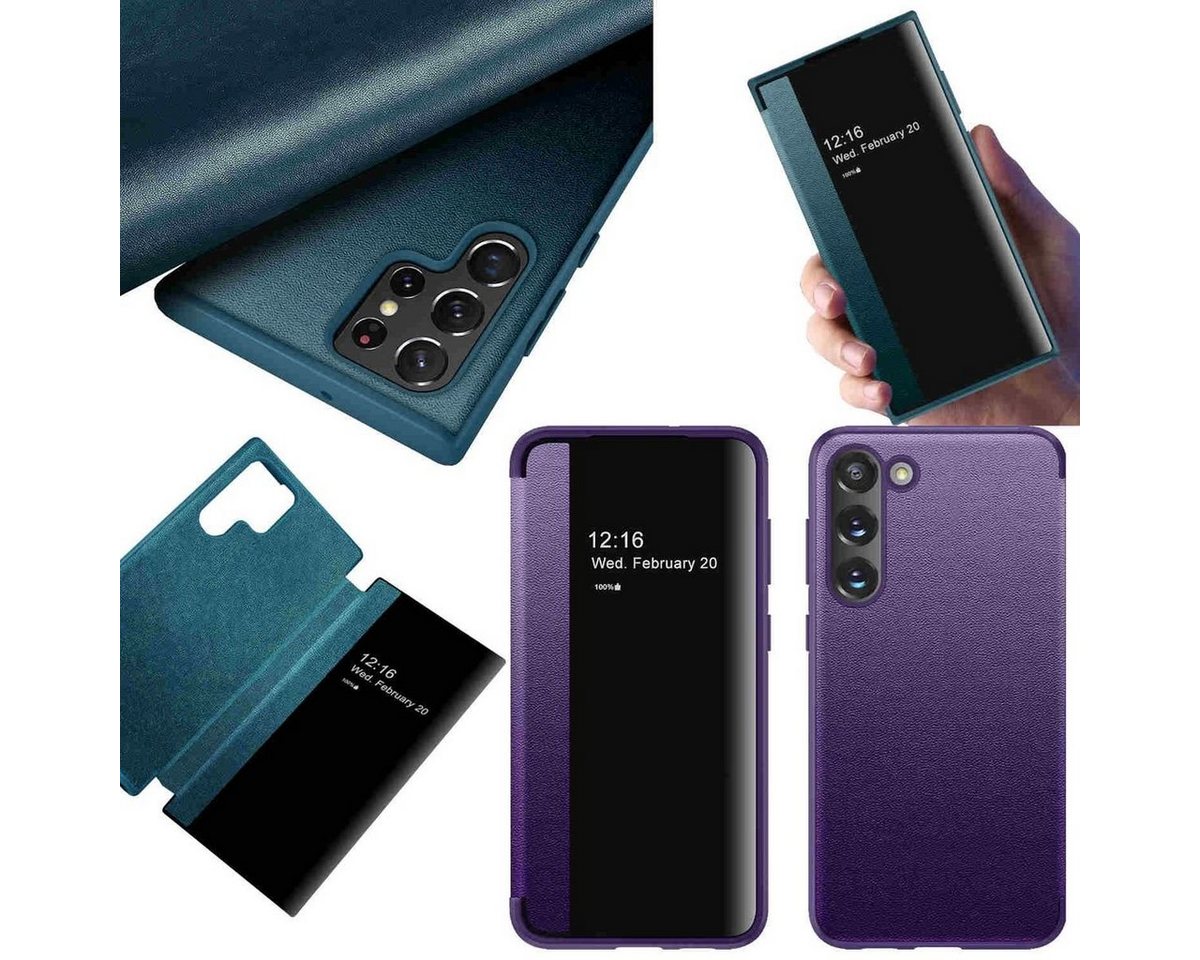 Wigento Handyhülle Für Samsung Galaxy S23 5G View Mirror Smartcover Lila Schutzhülle Cover Etuis Tasche Hülle Neu Case Wake UP Funktion Wigento Handyhülle Für Samsung Galaxy S23 5G View Mirror Smartcover Lila Schutzhülle Cover Etuis Tasche Hülle Neu Case Wake UP Funktion von Wigento