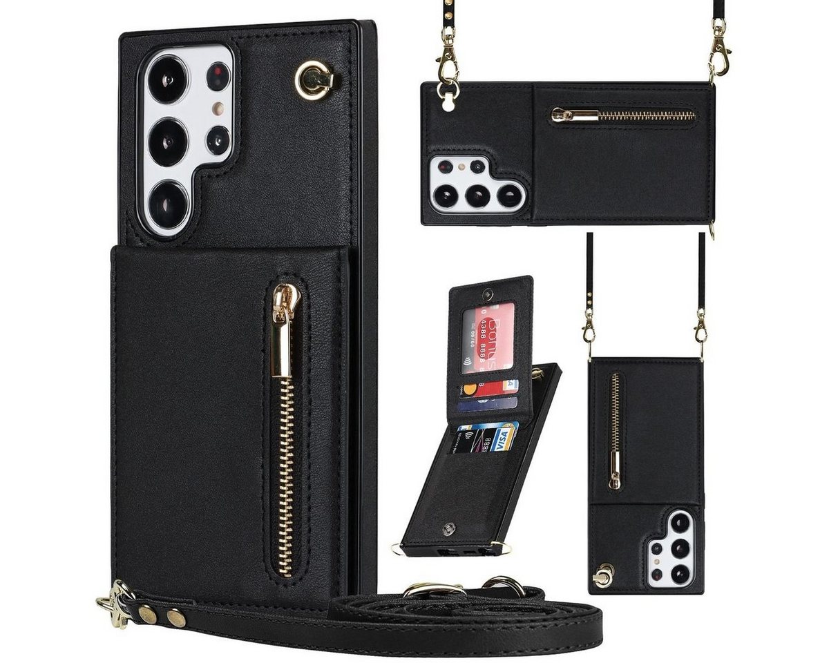 Wigento Handyhülle Für Samsung Galaxy S23 Ultra 5G Multifunktion Handy Tasche Geldbörse Hülle Etuis Schwarz Wigento Handyhülle Für Samsung Galaxy S23 Ultra 5G Multifunktion Handy Tasche Geldbörse Hülle Etuis Schwarz von Wigento