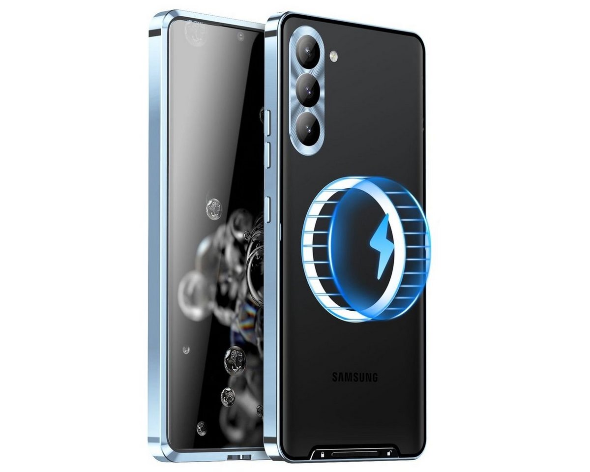 Wigento Handyhülle Für Samsung Galaxy S24 Magsafe Frosted Metall Case Cover Schutz Tasche von Wigento