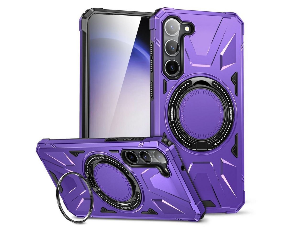 Wigento Handyhülle Für Samsung Galaxy S24 Plus MagSafe Schock Magnet Ring Schutz Hülle Wigento Handyhülle Für Samsung Galaxy S24 Plus MagSafe Schock Magnet Ring Schutz Hülle von Wigento
