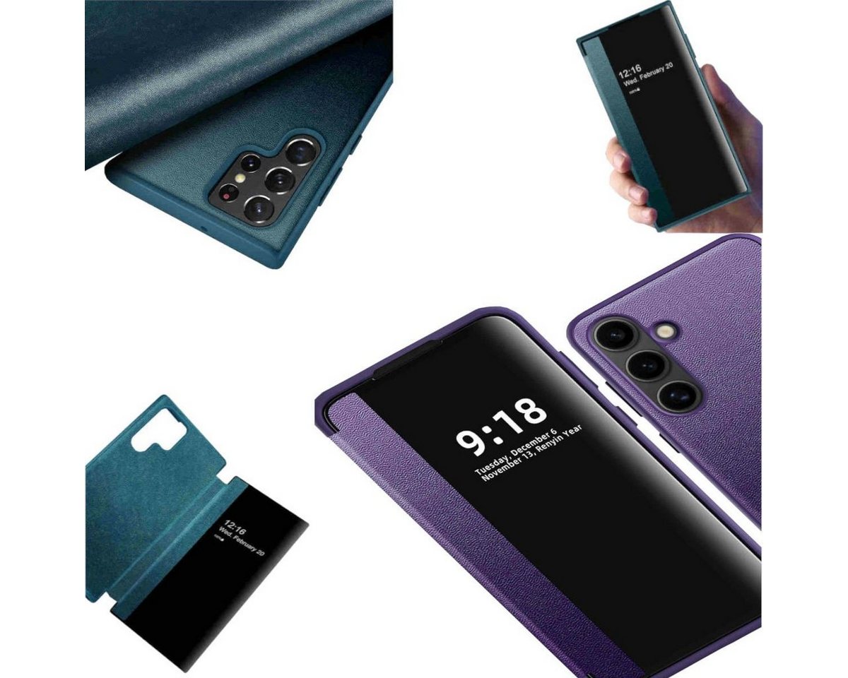 Wigento Handyhülle Für Samsung Galaxy S24 View Spiegel Handy Smart Cover Wake UP Lila Wigento Handyhülle Für Samsung Galaxy S24 View Spiegel Handy Smart Cover Wake UP Lila von Wigento